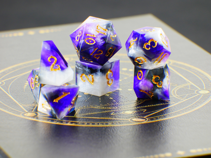 Black Agate 7-piece Dice Set